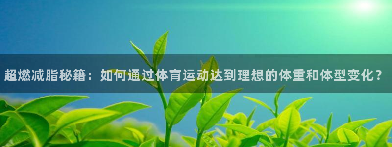 超燃减脂秘籍：如何通过体育运动达到理想的体重和体型变化？