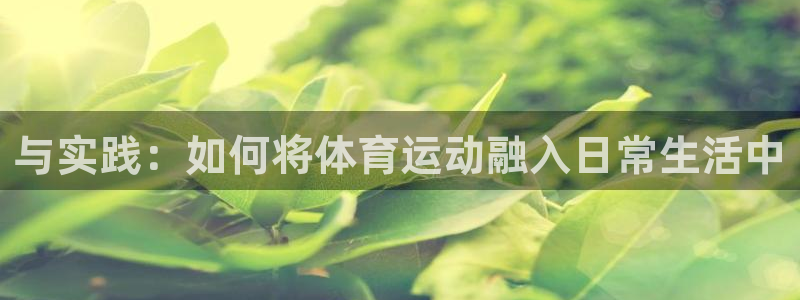 与实践：如何将体育运动融入日常生活中